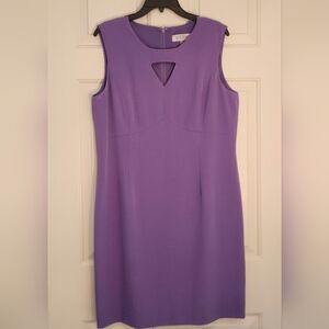 Kasper Lavender Cutout Mini Dress